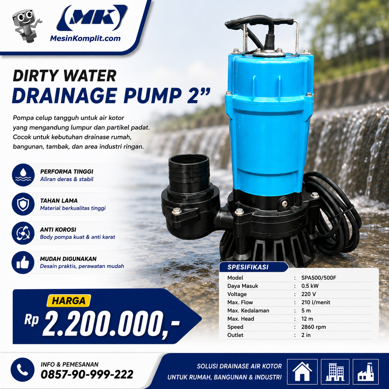 Pompa Air Kotor 500W (PMP...